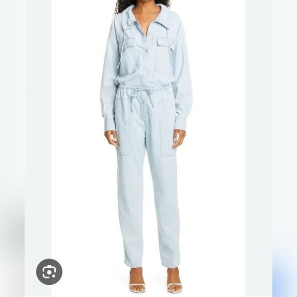 ISABEL MARANT Women’s 'Marvin' Denim Jumpsuit Light Blue $645 Size 6 - Picture 1 of 6